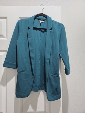 Maurices Teal Open-Front Blazer